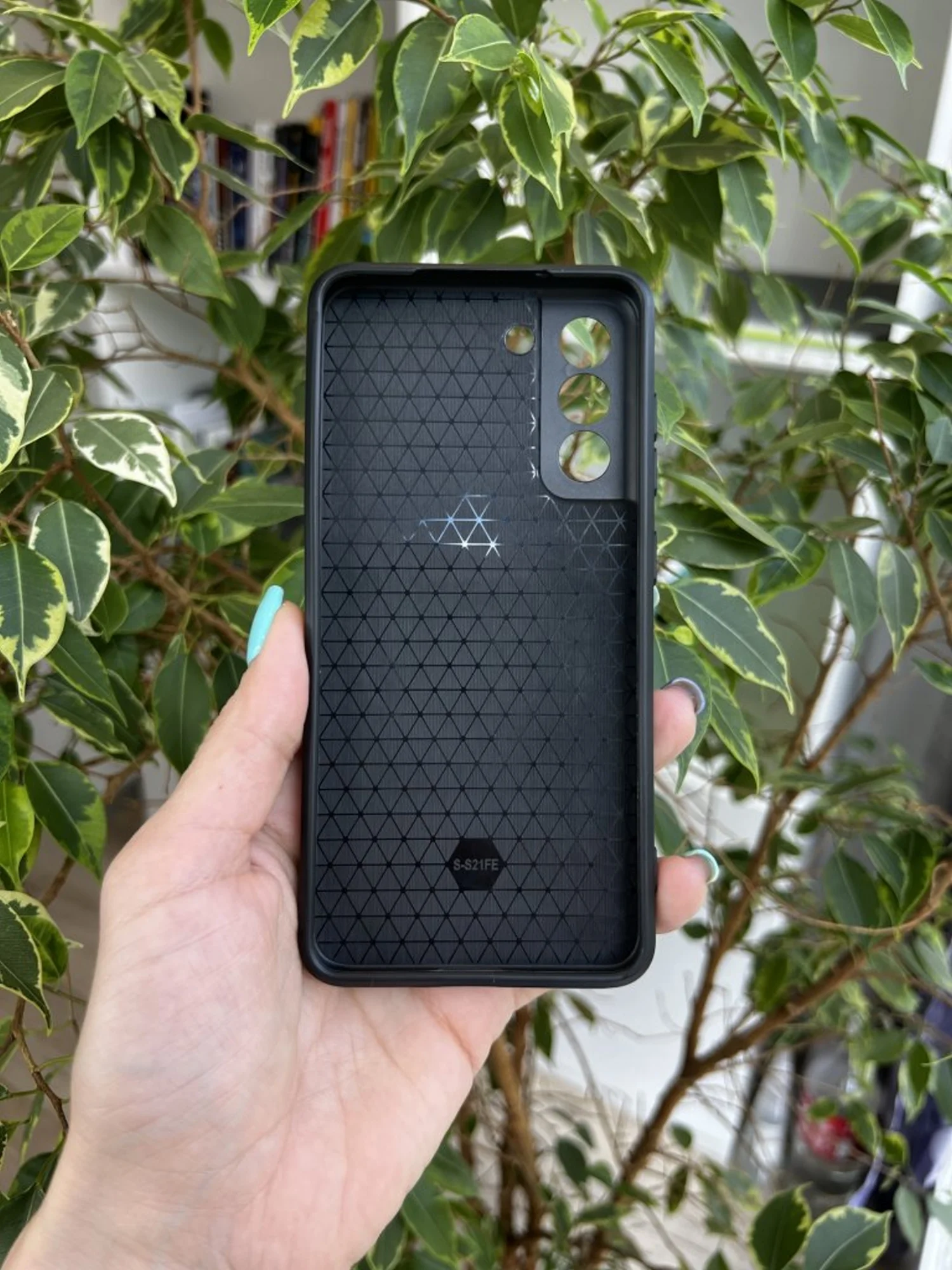 Темно-синий чехол противоударный armors для Samsung S21 FE / Самсунг S21 ФЕ с защитой камеры