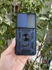 Темно-синий чехол противоударный armors для Samsung S21 FE / Самсунг S21 ФЕ с защитой камеры