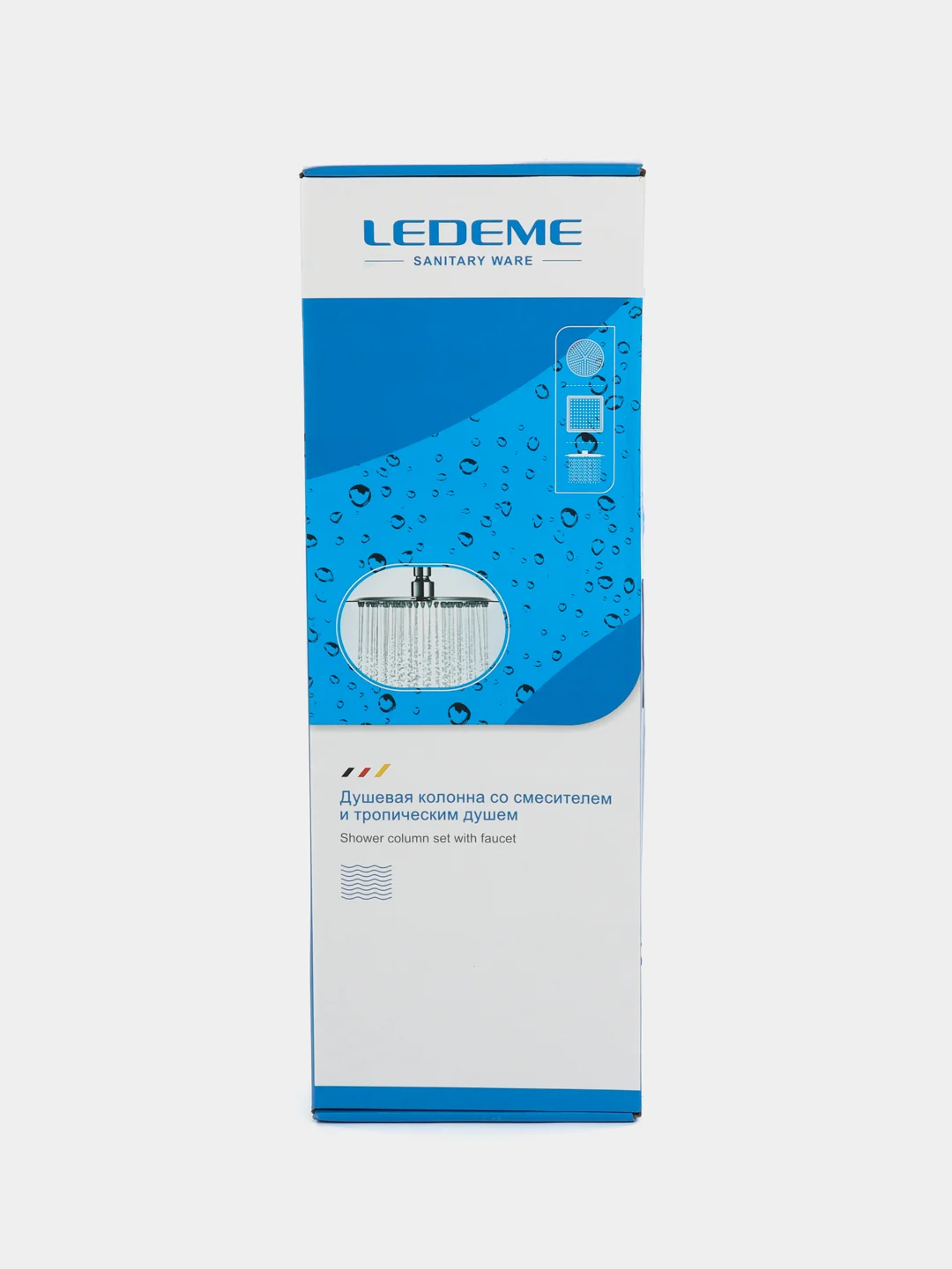 Черный душевая стойка со смесителем Ledeme L2478