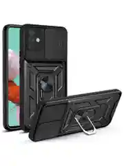 Черный чехол противоударный armors для Samsung A51 / Самсунг А51 с защитой камеры