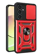 Красный чехол противоударный armors для Samsung S23 FE / Самсунг S23 ФЕ с защитой камеры