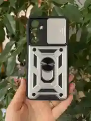 Красный чехол противоударный armors для Samsung S23 FE / Самсунг S23 ФЕ с защитой камеры