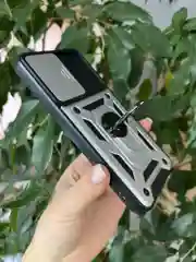 Красный чехол противоударный armors для Samsung S23 FE / Самсунг S23 ФЕ с защитой камеры