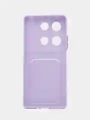 Лавандовый чехол для Xiaomi Redmi Note 13 Pro 4G/Poco M6 Pro 4G (Редми Нот 13 Про/Поко М6) с карманом