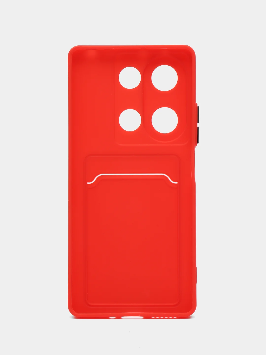 Красный чехол для Xiaomi Redmi Note 13 Pro 4G/Poco M6 Pro 4G (Редми Нот 13 Про/Поко М6) с карманом
