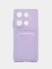 Лавандовый чехол для Xiaomi Redmi Note 13 Pro 4G/Poco M6 Pro 4G (Редми Нот 13 Про/Поко М6) с карманом