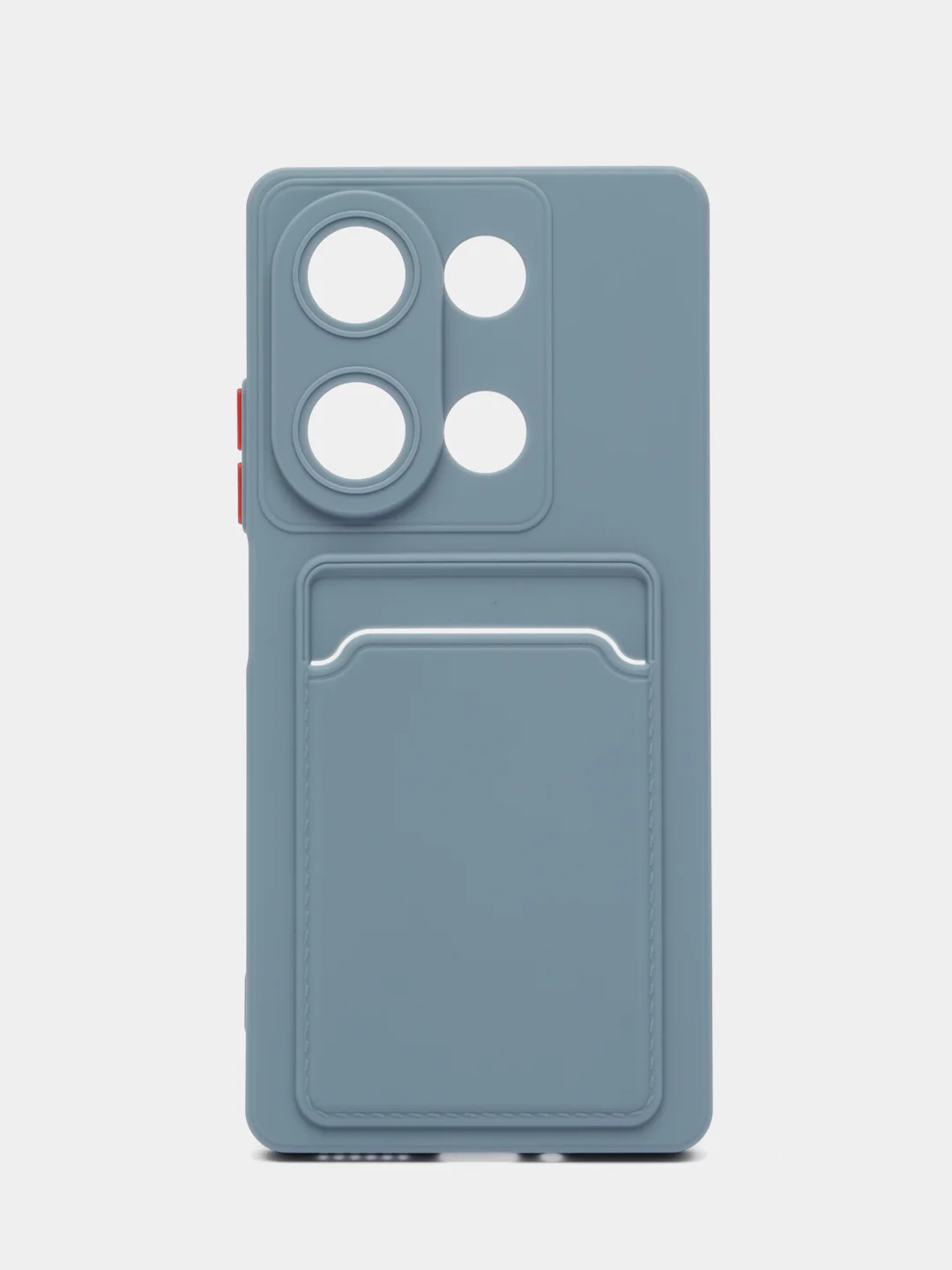 Синий меланж чехол для Xiaomi Redmi Note 13 Pro 4G/Poco M6 Pro 4G (Редми Нот 13 Про/Поко М6) с карманом