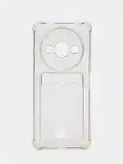 Тёмно-серый чехол для Xiaomi Redmi A3 / Poco C61 (Сяоми Редми А3 / Поко С61) с карманом для карт