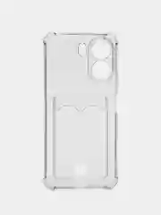 Тёмно-серый чехол для Xiaomi Redmi 13C / Poco C65 (Сяоми Редми 13С / Поко С65) с карманом для карт