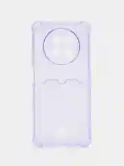 Лавандовый чехол для Realme 12 5G ( Реалми 12 5 джи) с карманом для карт, прозрачный