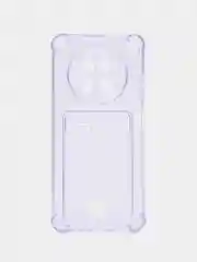 Лавандовый чехол для Realme 12 5G ( Реалми 12 5 джи) с карманом для карт, прозрачный