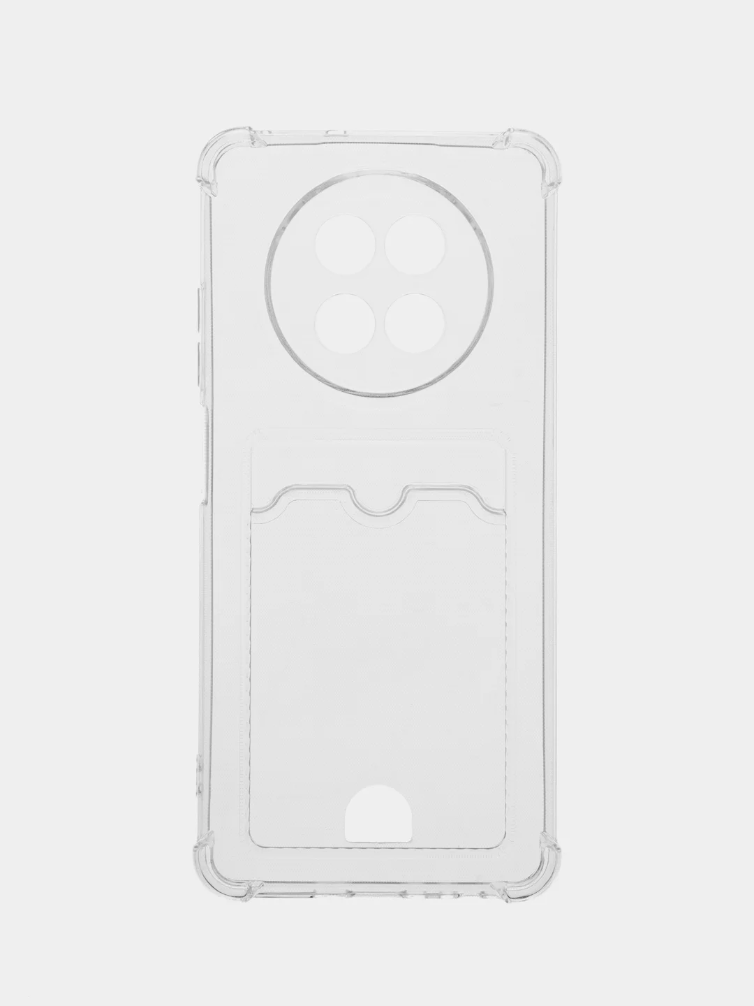 Прозрачный чехол для Realme 12 5G ( Реалми 12 5 джи) с карманом для карт, прозрачный