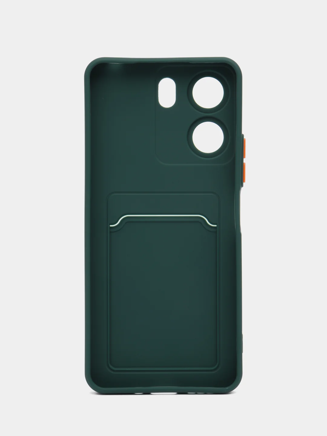 Тёмно-зелёный чехол для Xiaomi Redmi 13C/Poco C65 (Сяоми Редми 13С/Поко С65), с карманом для карт