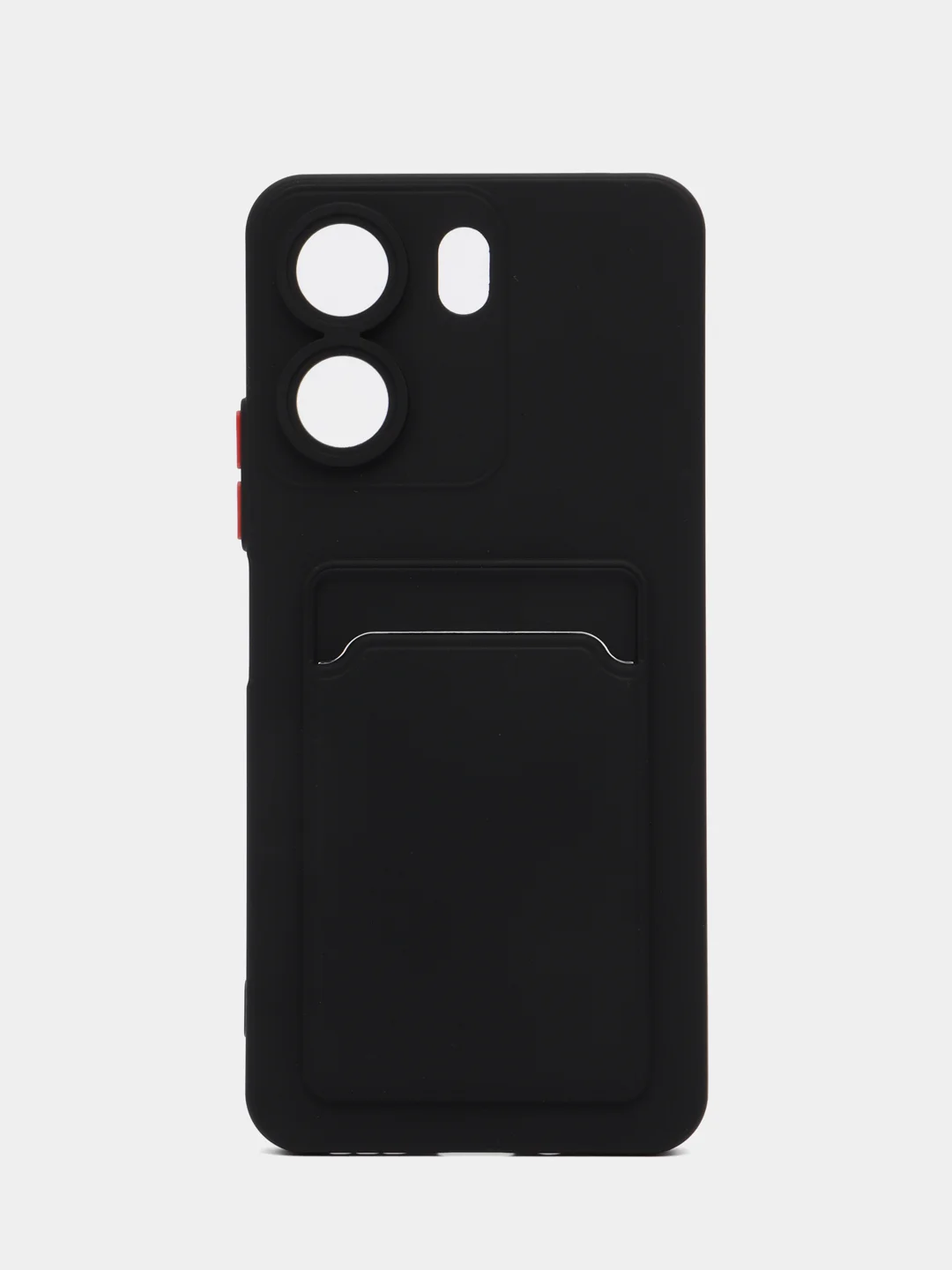 Черный чехол для Xiaomi Redmi 13C/Poco C65 (Сяоми Редми 13С/Поко С65), с карманом для карт