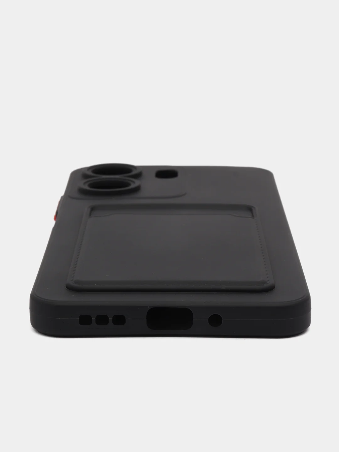 Черный чехол для Xiaomi Redmi 13C/Poco C65 (Сяоми Редми 13С/Поко С65), с карманом для карт