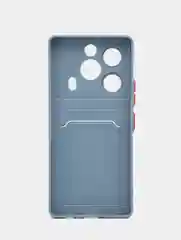 Синий меланж чехол для Tecno Pova 6/Pova 6 Pro 5G (Техно Пова 6/6Про 5Джи), с карманом для карт