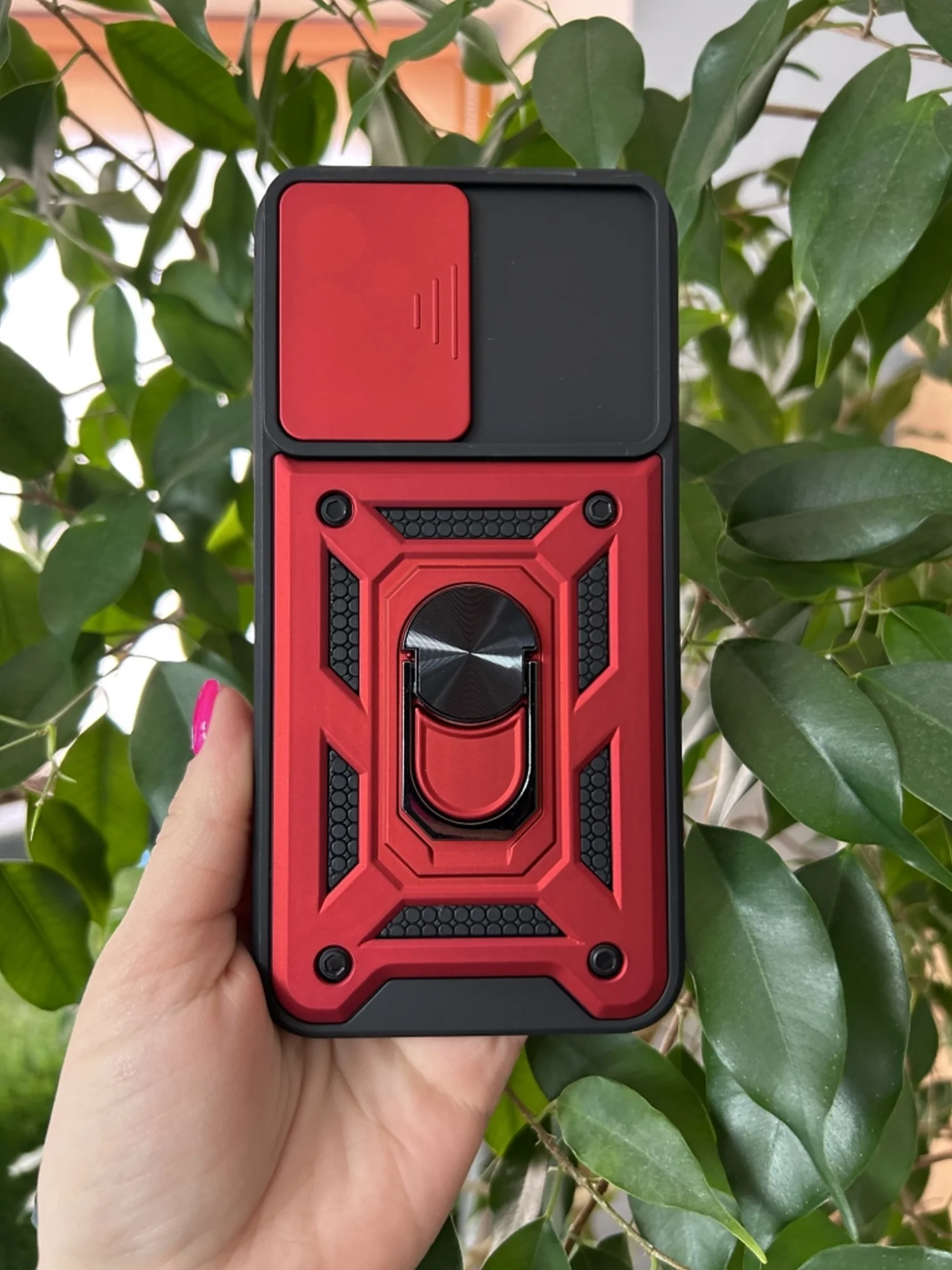 Красный чехол противоударный armors для Samsung M14 5G / Самсунг М14 5G с защитой камеры