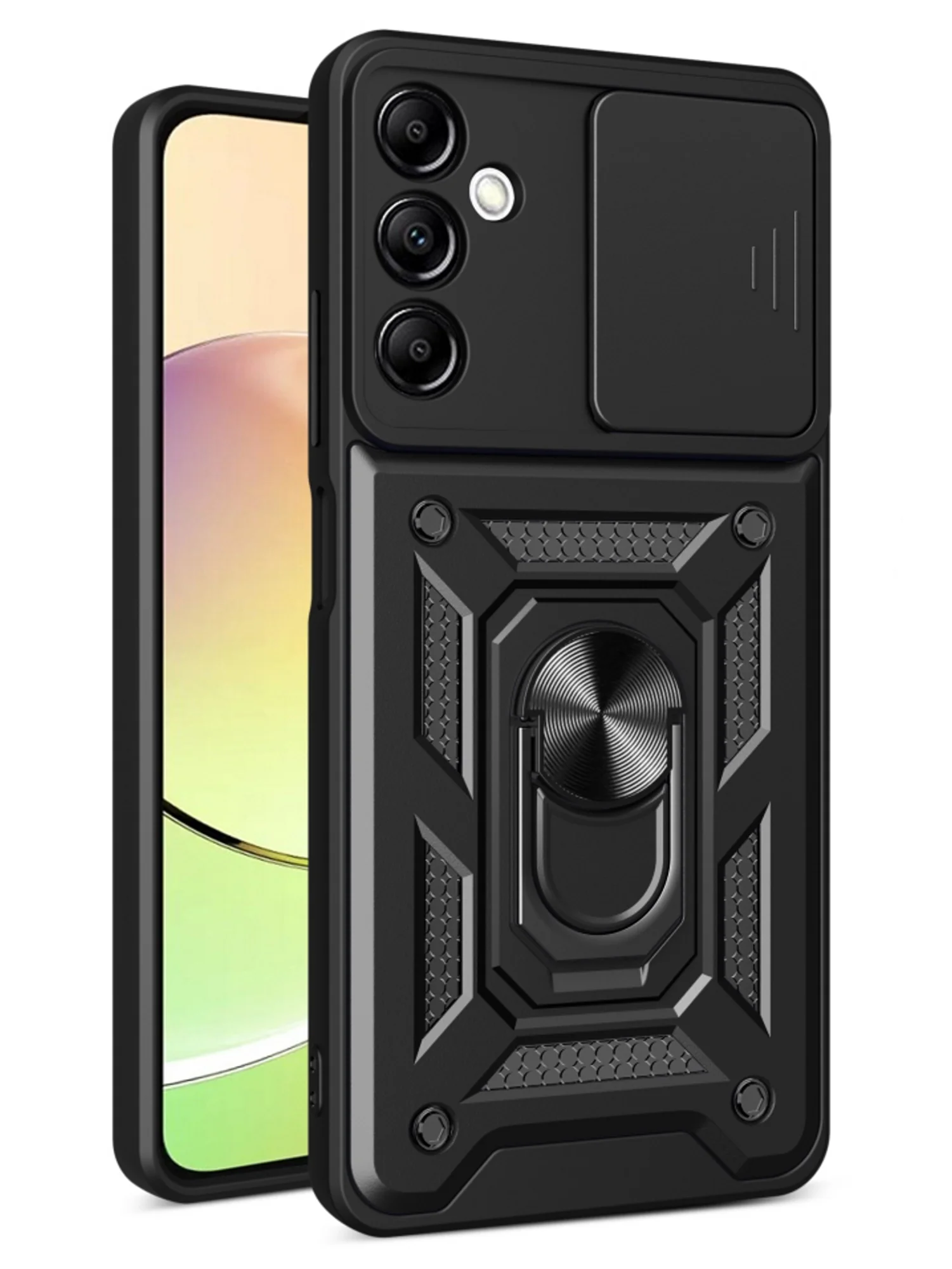 Черный чехол противоударный armors для Samsung M14 5G / Самсунг М14 5G с защитой камеры