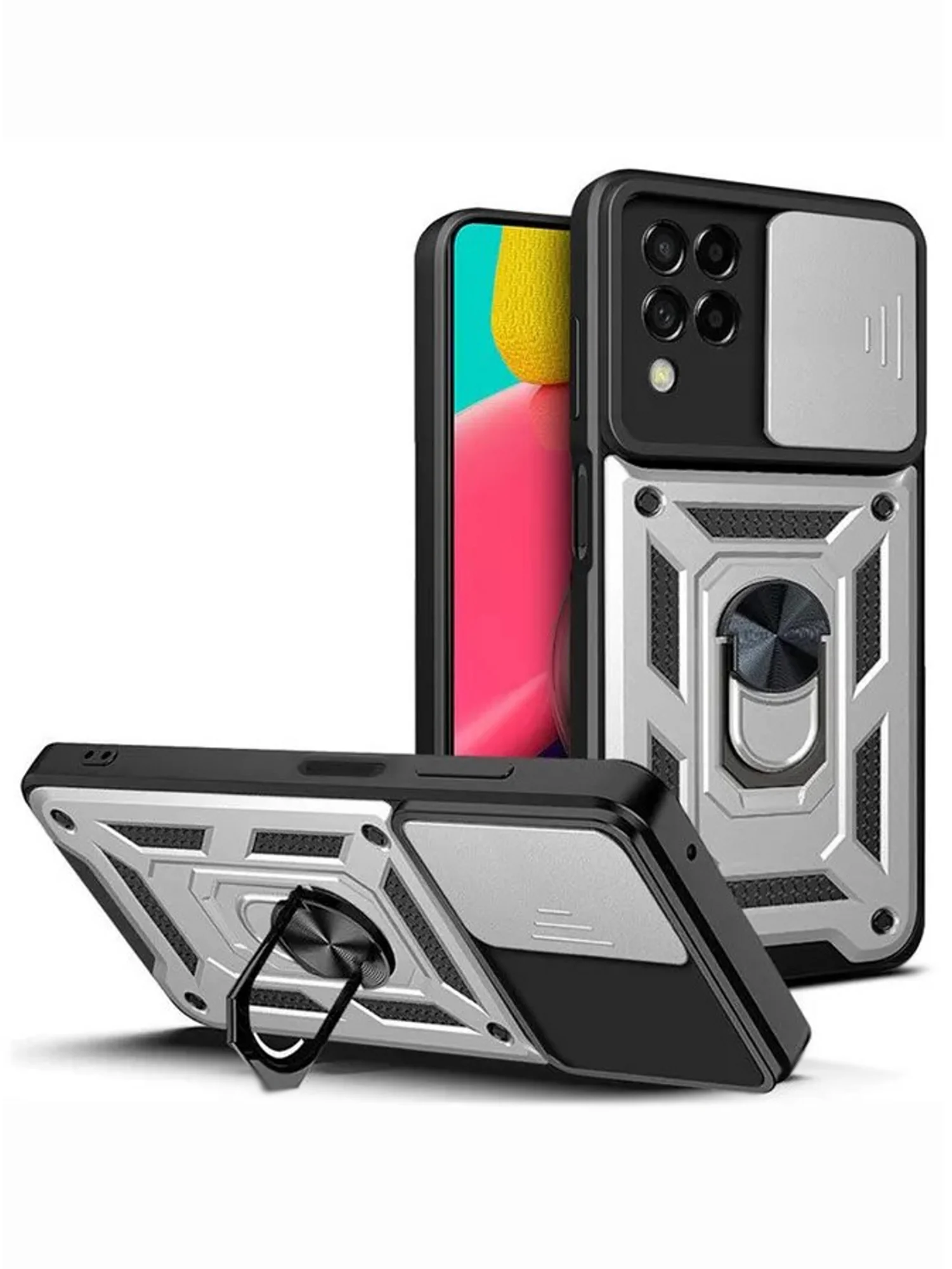 Темно-синий чехол противоударный armors для Samsung M33 5G / Самсунг М33 5G с защитой камеры