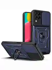 Темно-синий чехол противоударный armors для Samsung M33 5G / Самсунг М33 5G с защитой камеры