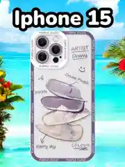 Молочный apple iPhone 15 Pro Max, Айфон 15 про макс чехол матовый объемный с принтом для iPhone 15