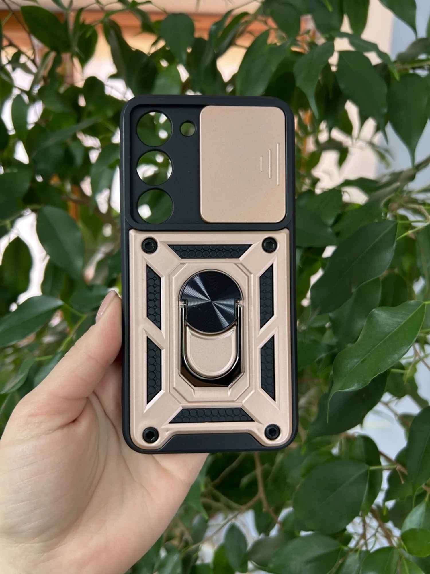 Розовый чехол противоударный armors для Samsung S23 / Самсунг S23 с защитой камеры