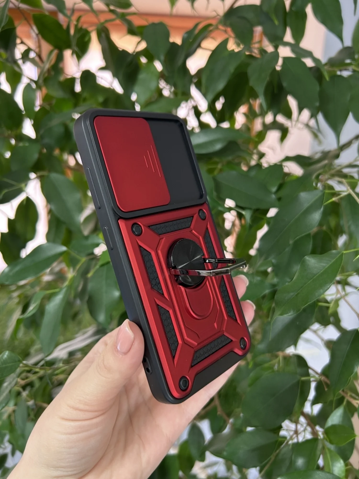 Красный чехол противоударный armors для Samsung S23 / Самсунг S23 с защитой камеры
