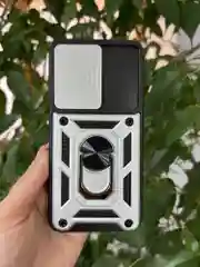 Серебряный чехол противоударный armors для Samsung S23 / Самсунг S23 с защитой камеры