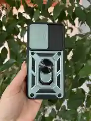 Зеленый чехол противоударный armors для Samsung S23 / Самсунг S23 с защитой камеры