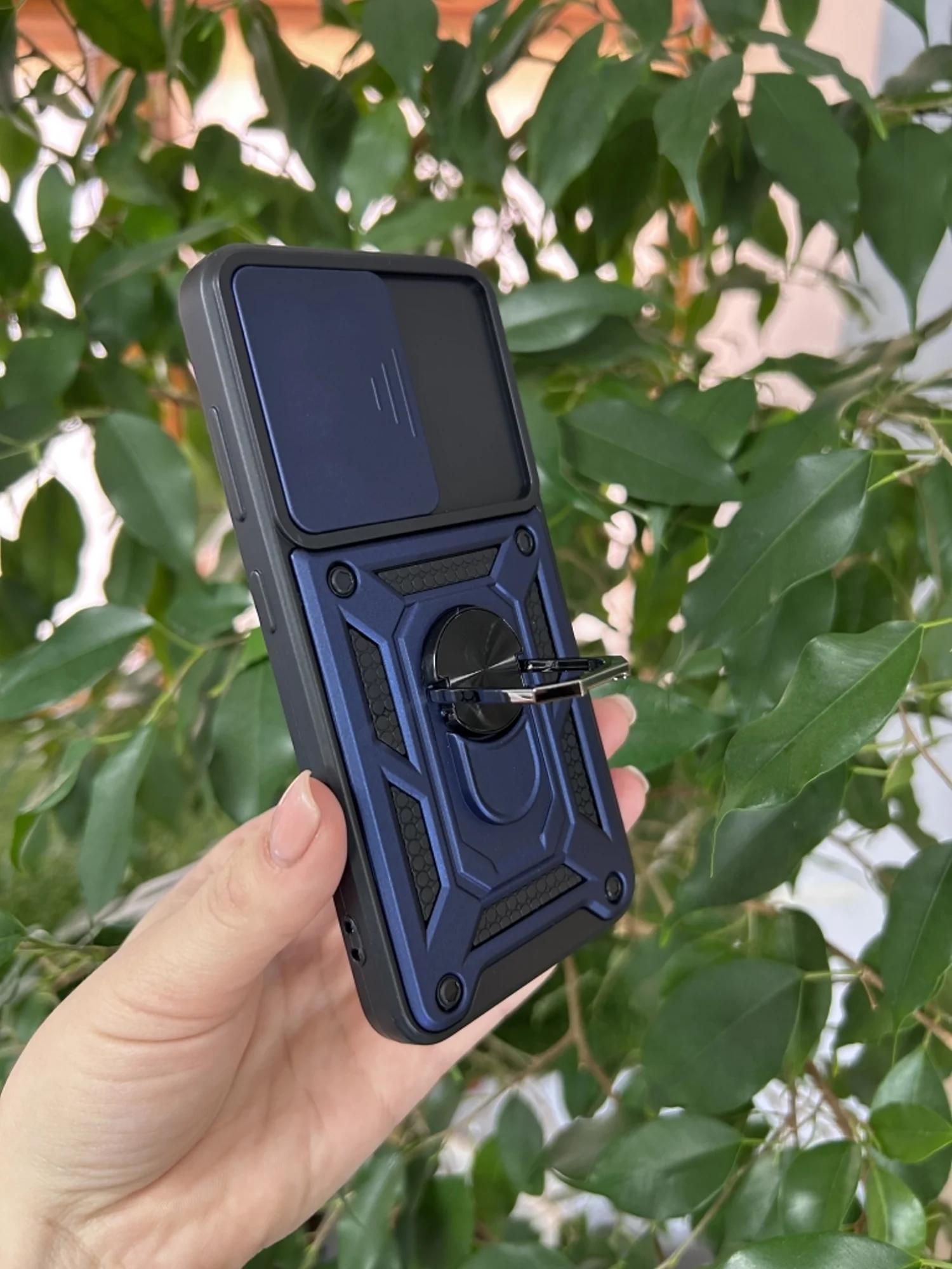 Темно-синий чехол противоударный armors для Samsung S23 / Самсунг S23 с защитой камеры