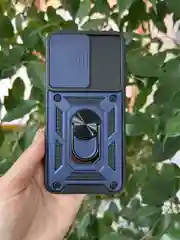 Темно-синий чехол противоударный armors для Samsung S23 / Самсунг S23 с защитой камеры