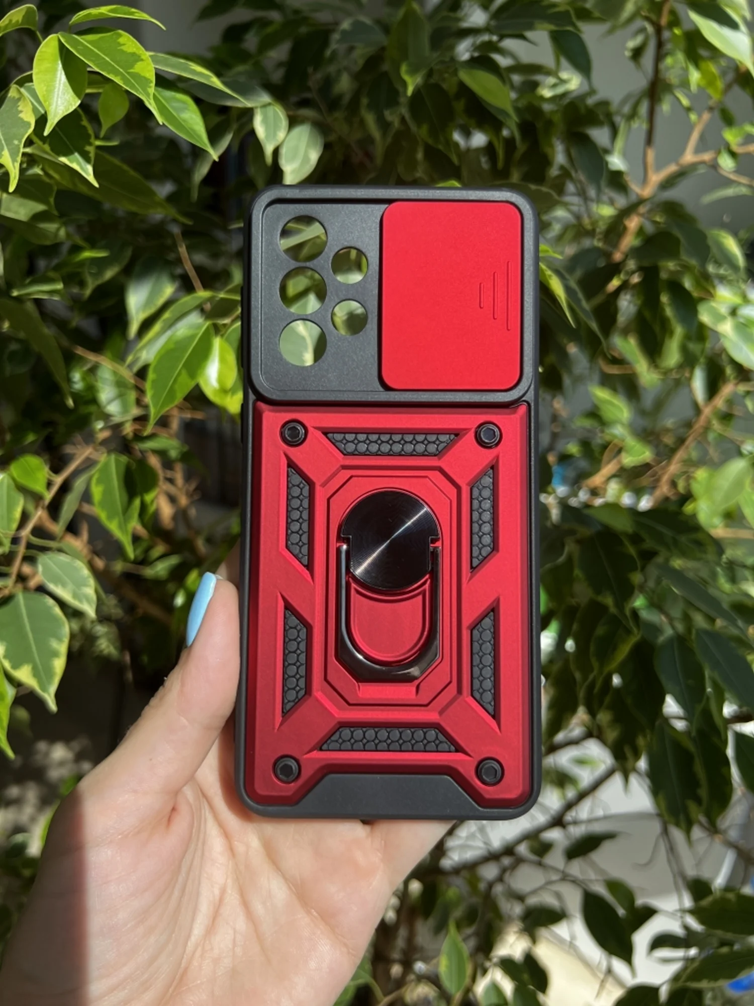 Красный чехол противоударный armors для Samsung A53 5G / Самсунг А53 5G с защитой камеры