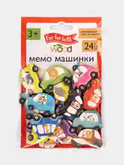 Красный развивающая игра из дерева "Мемо", 24 фишки