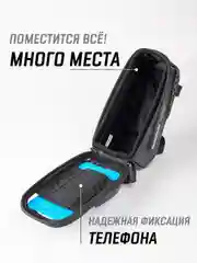 Индиго сумка велосипедная на руль под смартфон / велосумка для телефона и аксессуаров на раму