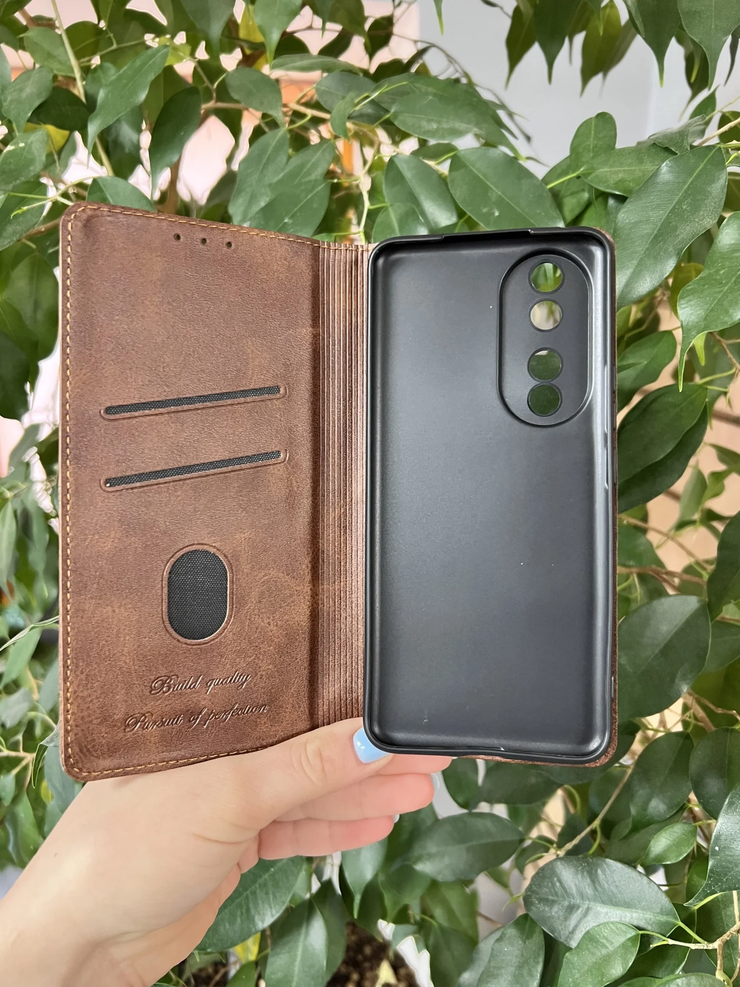 Тёмно-коричневый чехол книжка elitcase для Honor 90 / Хонор 90