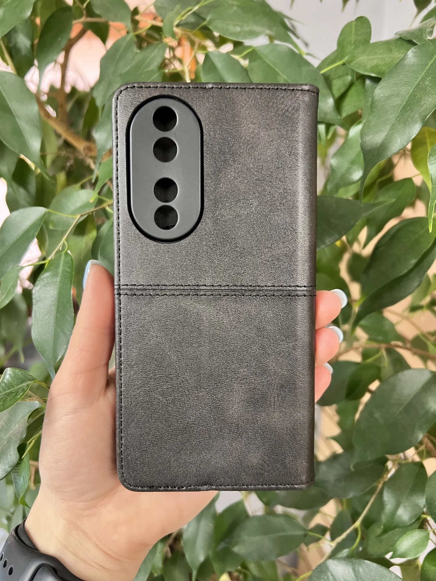 Черный чехол книжка elitcase для Honor 90 / Хонор 90