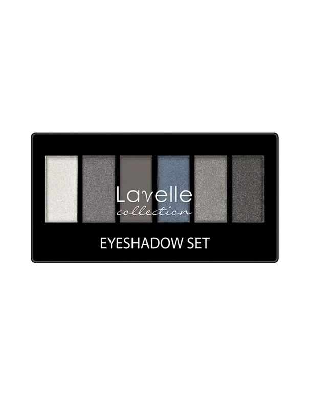 LavelleCollection Тени для век, палетка, матовые и блестящие, тон 02 серо-голубой