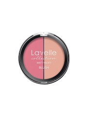 LavelleCollection Румяна для лица, 2-цветные компактные, тон 01 розовый