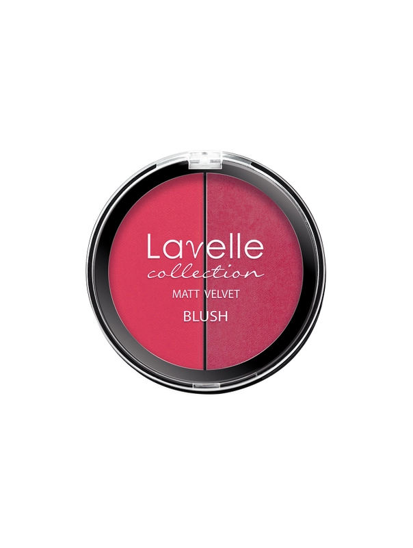 LavelleCollection Румяна для лица, 2-цветные компактные, тон 04 ягодный