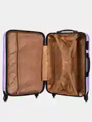 Чемодан на колесах L большой Lcase Phuket пластиковый лиловый фиолетовый