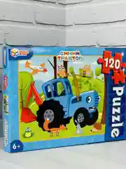 Пазл Синий трактор 120 по полям едет к нам Мозаика Игра