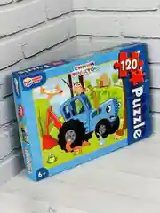 Пазл Синий трактор 120 по полям едет к нам Мозаика Игра