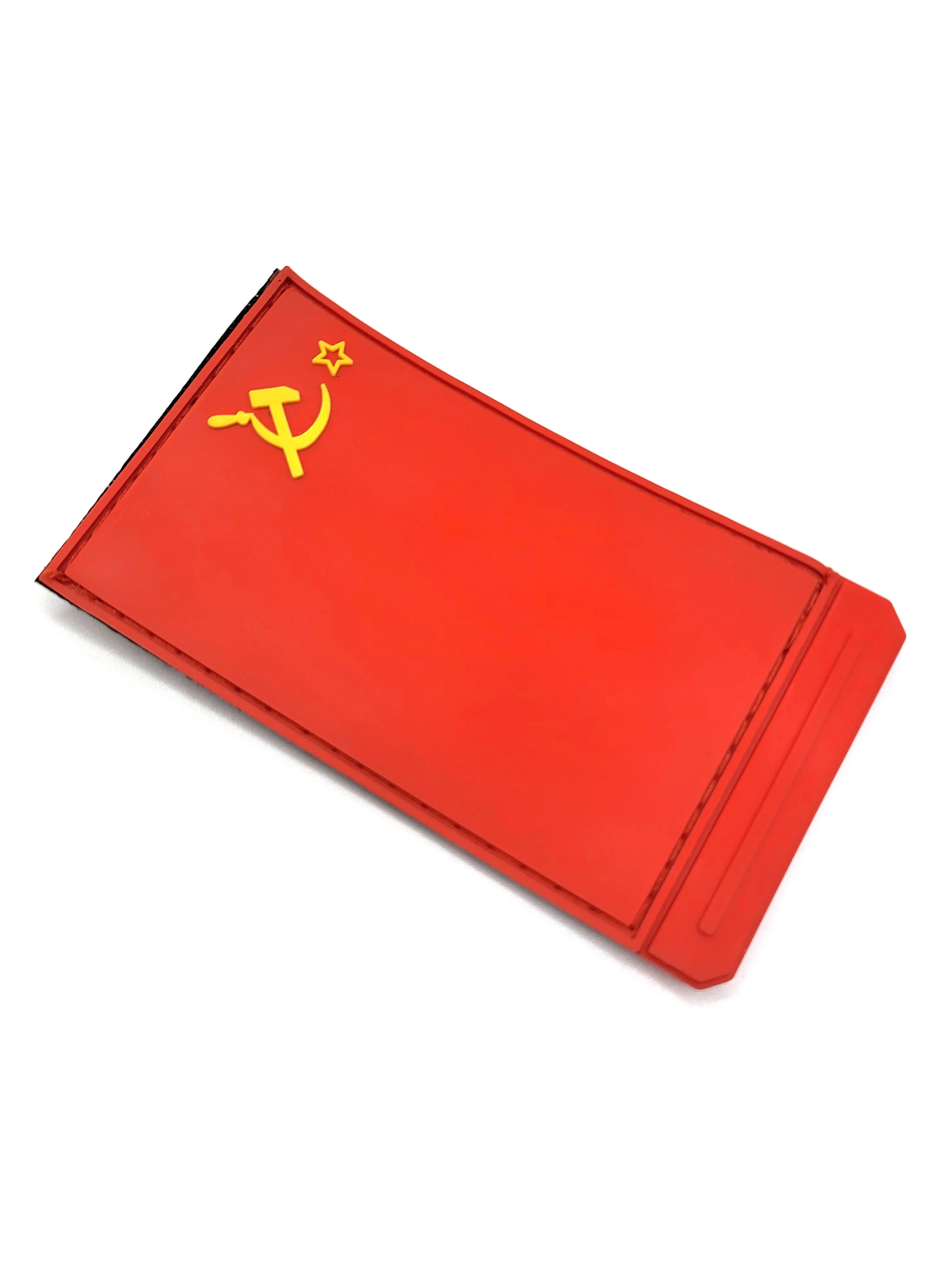 Багровый шеврон на липучке ПВХ