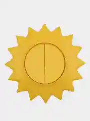 Выключатель двухклавишный KRANZ HAPPY, желтый