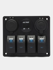 Панель переключателей 4-разрядный USB 12-24 В для автомобилей, лодок и другой техники