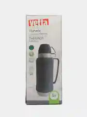 Черный термос 1,8 и 1 л стеклянная колба "Туристический" (2 чашки)