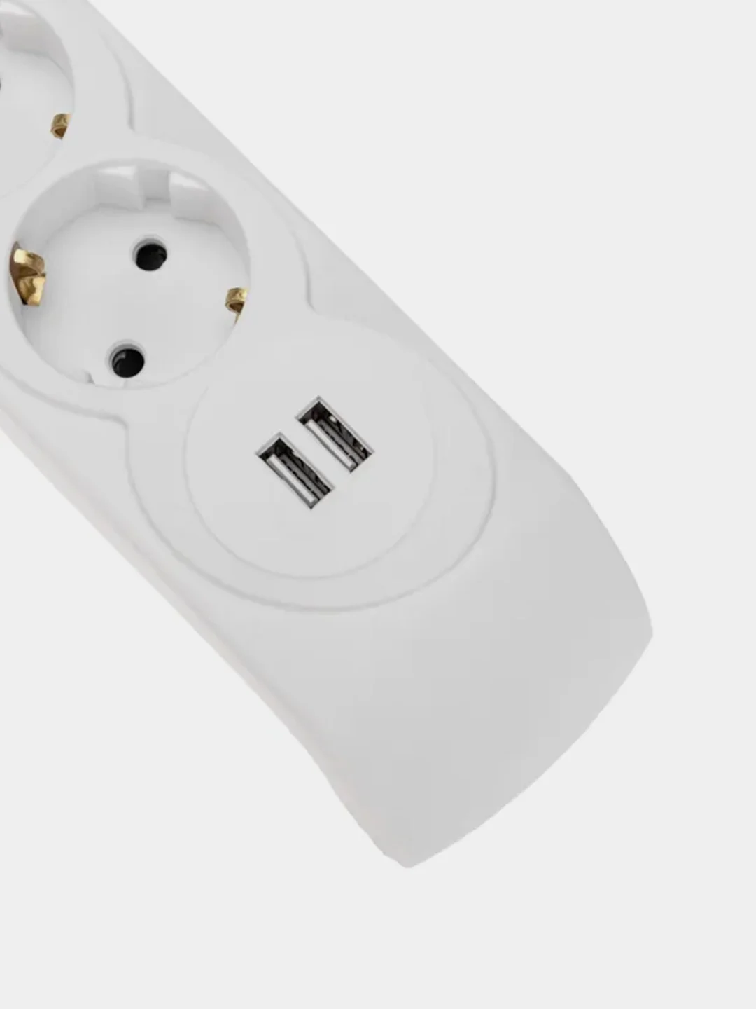 Фильтр сетевой KRANZ, 5 гнезд, 5 м, 3 х 1,5 мм, с автовыключением, 2 USB, белый
