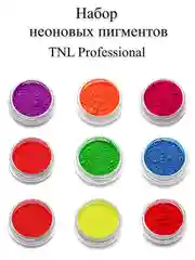 Неоновый пигмент для ногтей TNL Professional, 9 цветов