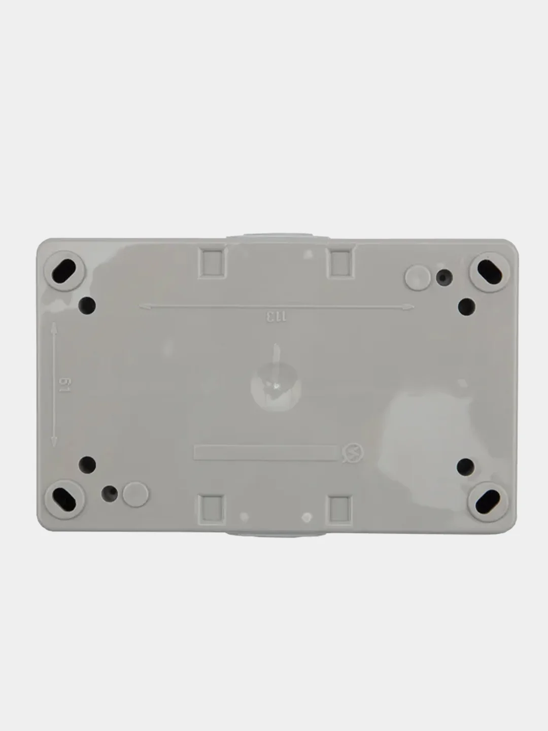 Блок горизонтальный 2 розетки KRANZ INDUSTRIAL, IP54, керамика, с заземлением, серый