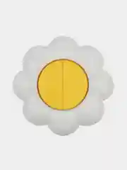 Выключатель двухклавишный KRANZ HAPPY Ромашка, скрытой установки, 10 А